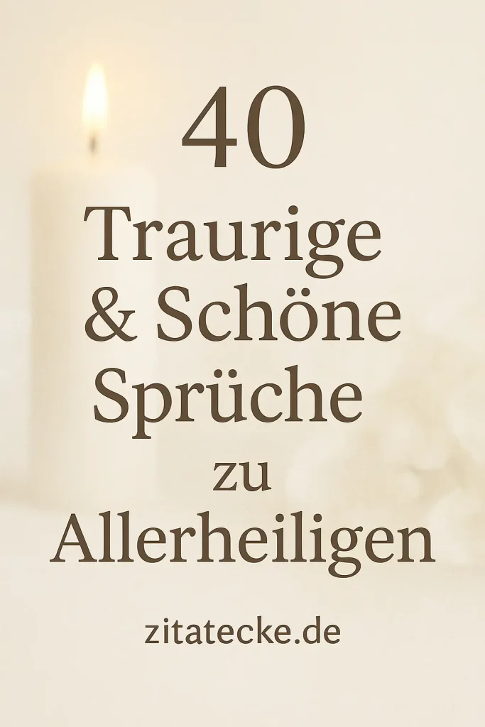 Traurige & Schöne Sprüche zu Allerheiligen