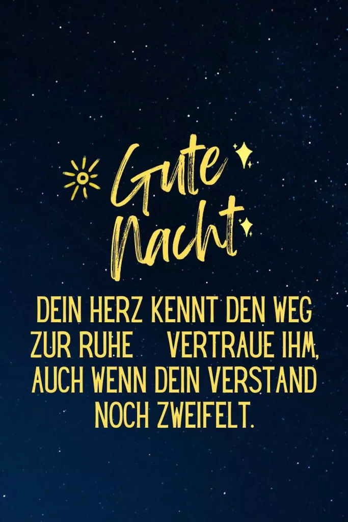 Gute Nacht Sprüche für Menschen mit Overthinking